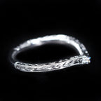 White Gold 0.10 CTW Diamond Curved Band