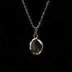 Yellow Gold Mini Oval Diamond Locket