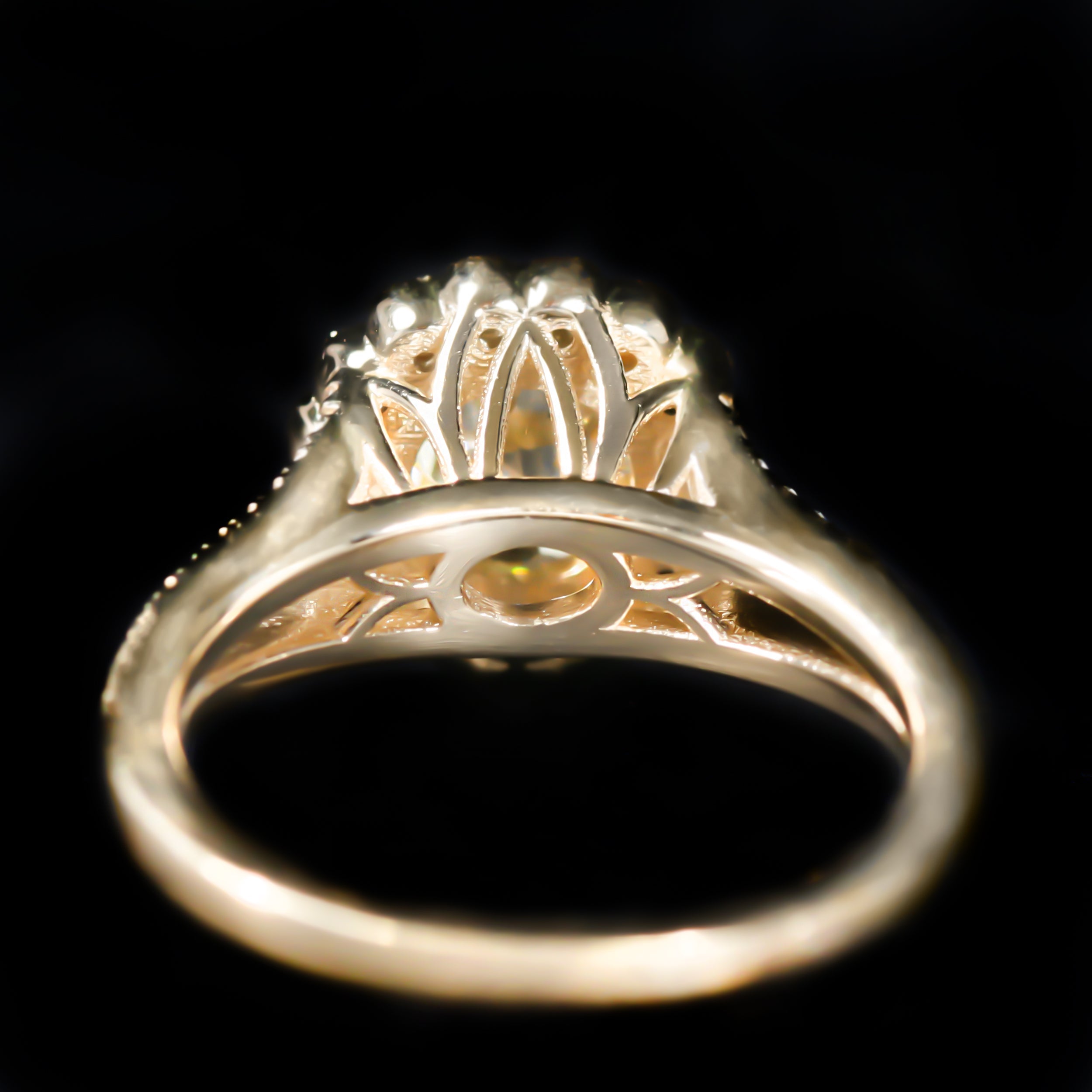 Yellow Gold 1.52 Carat Old European Cut Diamond Engagement Ring