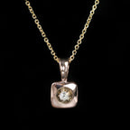 Estate 0.10 Carat Old Mine Cut Diamond Pendant