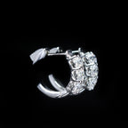 White Gold 0.98 CTW Diamond Huggie Hoop Earrings