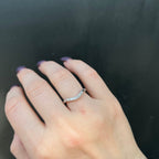White Gold 0.10 CTW Diamond Curved Band