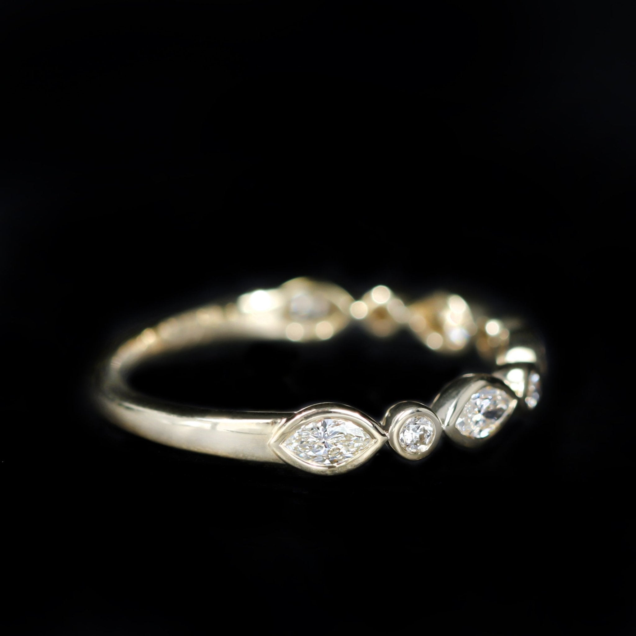 Marquise and Round Diamond Band