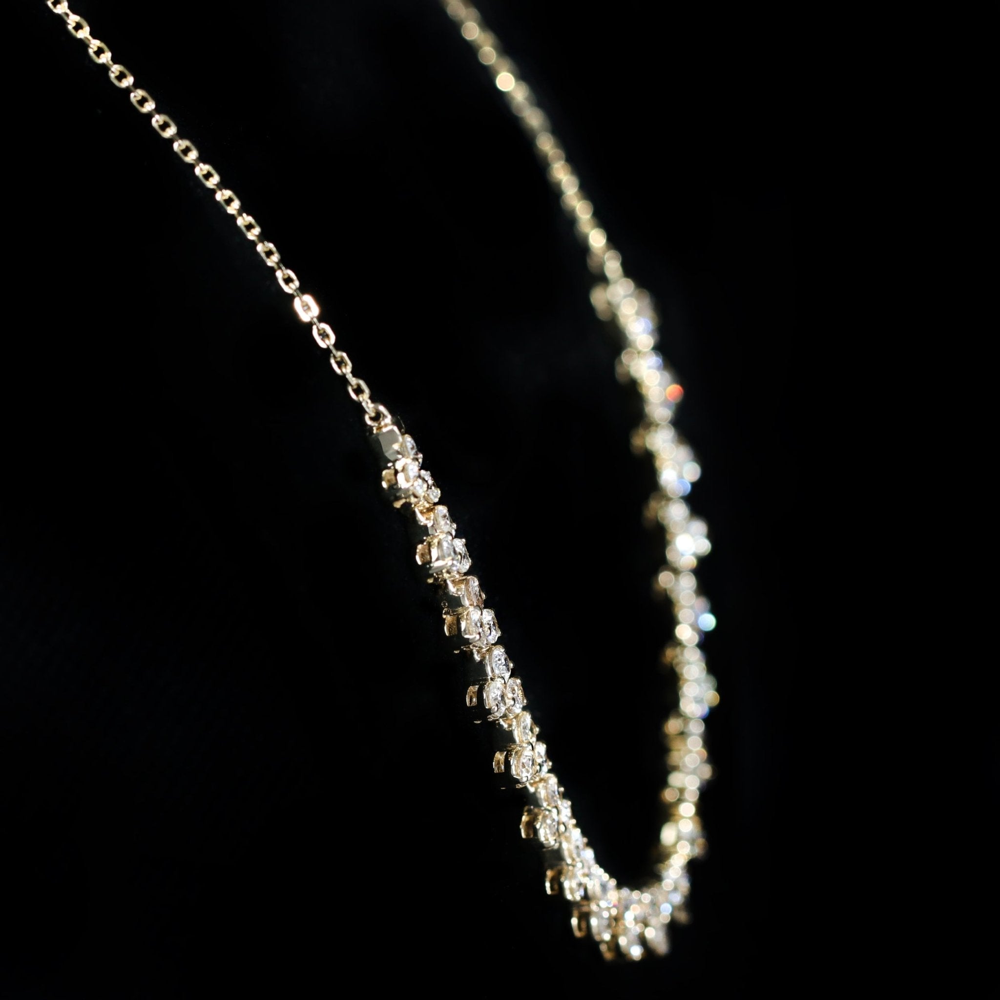 Yellow Gold 2.91 CT Diamond Necklace