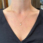 Yellow Gold 0.20 Carat Kite Cut Diamond Charm/Pendant