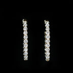 Yellow Gold 1.80 CTW Diamond Hoop Earrings