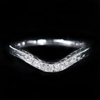 White Gold 0.10 CTW Diamond Curved Band