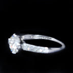 Art Deco 0.84 Carat Old European Cut Diamond Engagement Ring