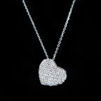 Estate White Gold 1.00 CTW Diamond Heart Pendant