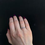 White Gold 0.24 CTW Sapphire and Diamond Band
