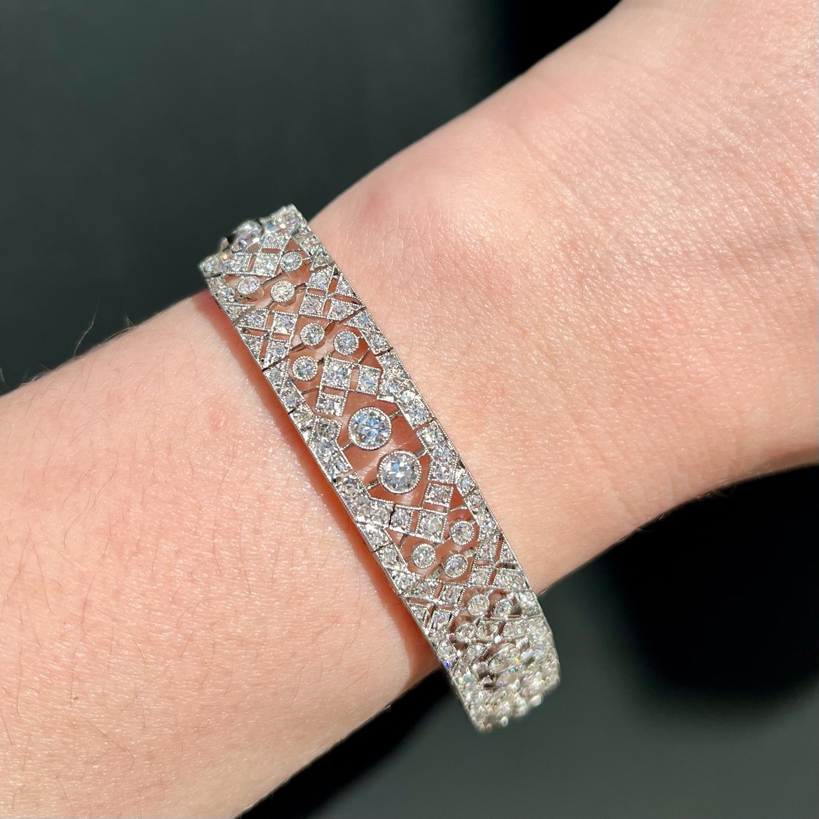 French Art Deco 11.50 CTW Diamond Bracelet