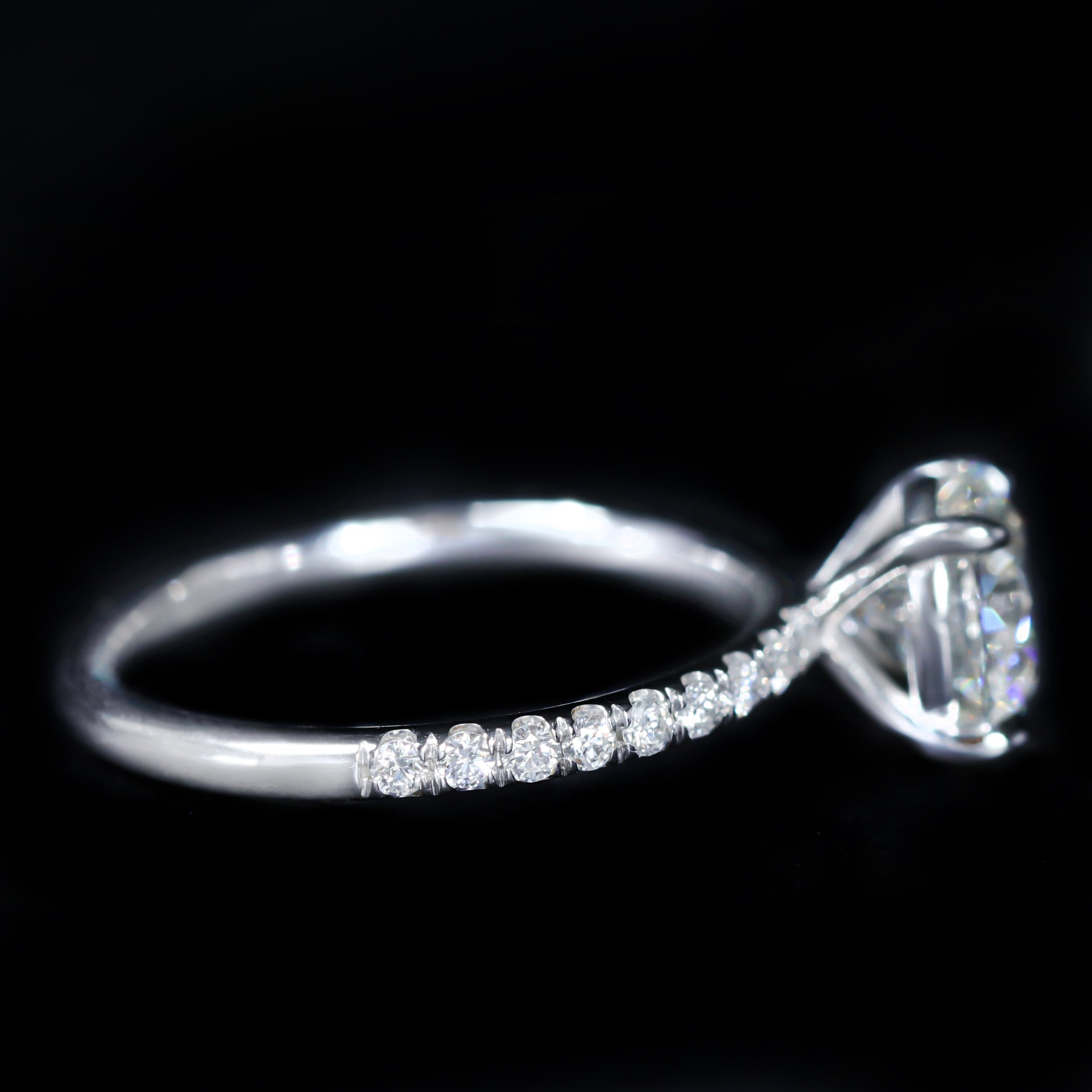 1.70 Carat Round Brilliant Cut Diamond Engagement Ring