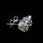 White Gold 5.77 CTW Smoky Quartz Stud Earrings