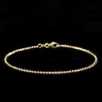 Yellow Gold Diamond Cut Bead Bracelet