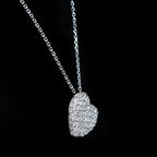Estate White Gold 1.00 CTW Diamond Heart Pendant