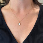 Victorian Moonstone Cameo and Rose Cut Diamond Pendant