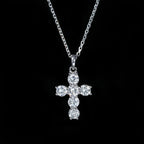 White Gold 0.75 CTW Diamond Cross Pendant