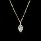 Yellow Gold 0.44 Carat Shield Cut Diamond Charm/Pendant