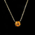Yellow Gold 1.59 Carat Citrine Necklace