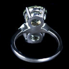 Prasiolite and Diamond Ring