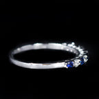 White Gold 0.24 CTW Sapphire and Diamond Band