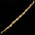Estate Yellow Gold Rope Bangle Bracelet