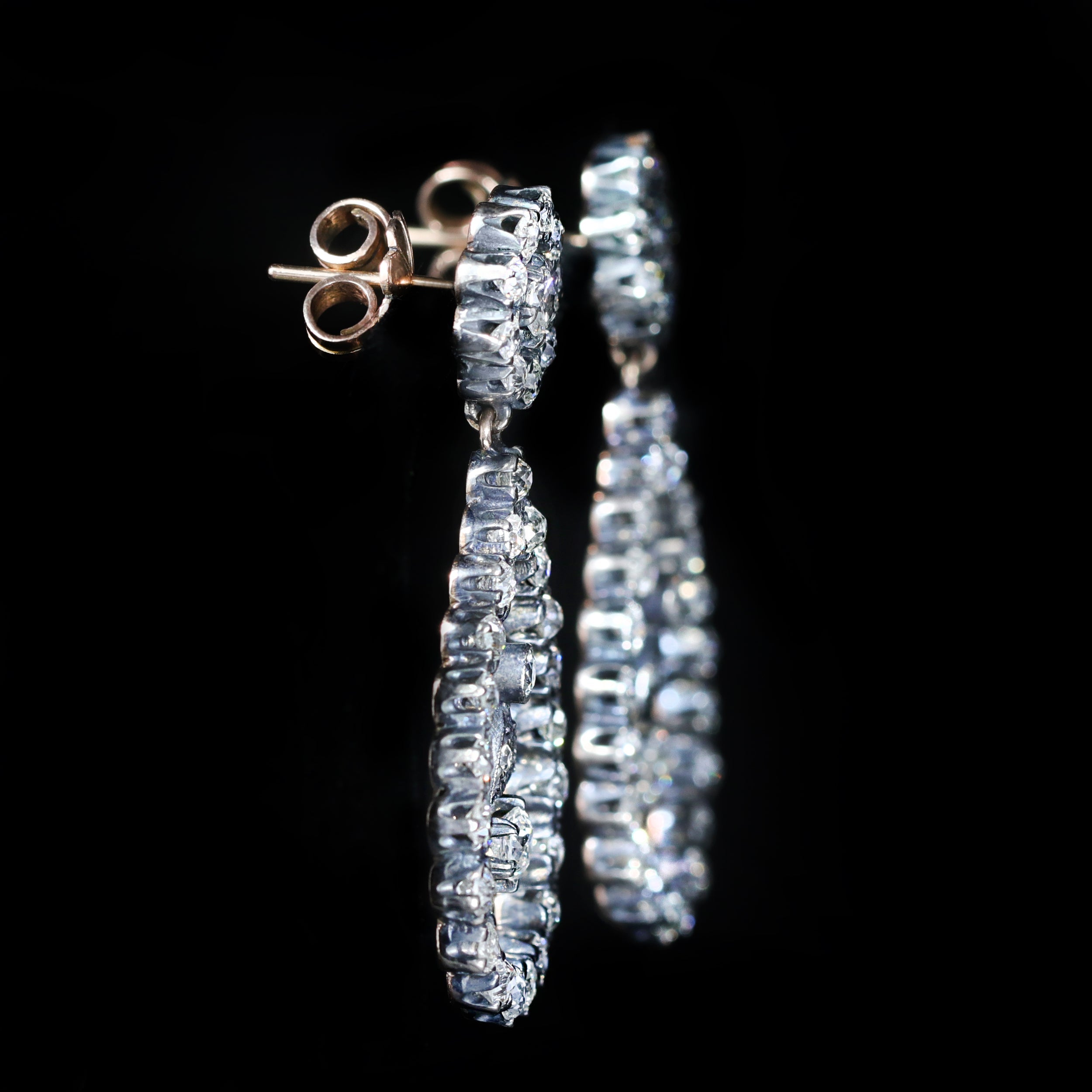 White & Yellow Gold 6.24 CTW Diamond Drop Earrings