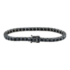 14K Black Gold Black Round Diamond Tennis Bracelet 12.56ct