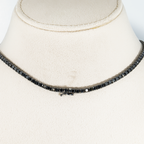 14K Black Gold Black & White Round Diamond Tennis Chain 15.03ct