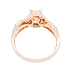14K Rose Gold 1.02ct Oval Cut Diamond Engagement Ring 1.52ctw