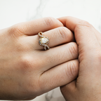 14K Rose Gold 1.02ct Oval Cut Diamond Engagement Ring 1.52ctw