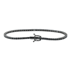 14K Black Gold White & Black Round Diamond Tennis Bracelet 2.62ct