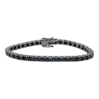 14K Black Gold Black Round Diamond Tennis Bracelet 12.56ct
