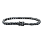 14K Black Gold Black Round Diamond Tennis Bracelet 12.56ct