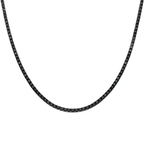 14K Black Gold Black Round Diamond Tennis Chain 17.34ct