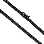 14K Black Gold Black Round Diamond Tennis Chain 17.34ct