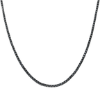 14K Black Gold Black Round Diamond Tennis Chain 9.65ct