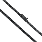 14K Black Gold Black Round Diamond Tennis Chain 9.65ct