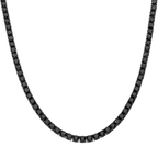 14K Black Gold Black Round Diamond Tennis Chain 35.29ct