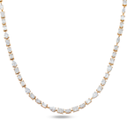 14K Rose Gold Multi Cut Diamond Satellite Necklace 28.19ct