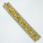 14K Two Tone Multi Fancy Color & White Diamond Bracelet 58.56ct