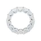 14K White Gold "LV" Cut Diamond Eternity Ring  7.38ct (Size 6)