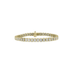 Emerald Cut Bezel Tennis Bracelet