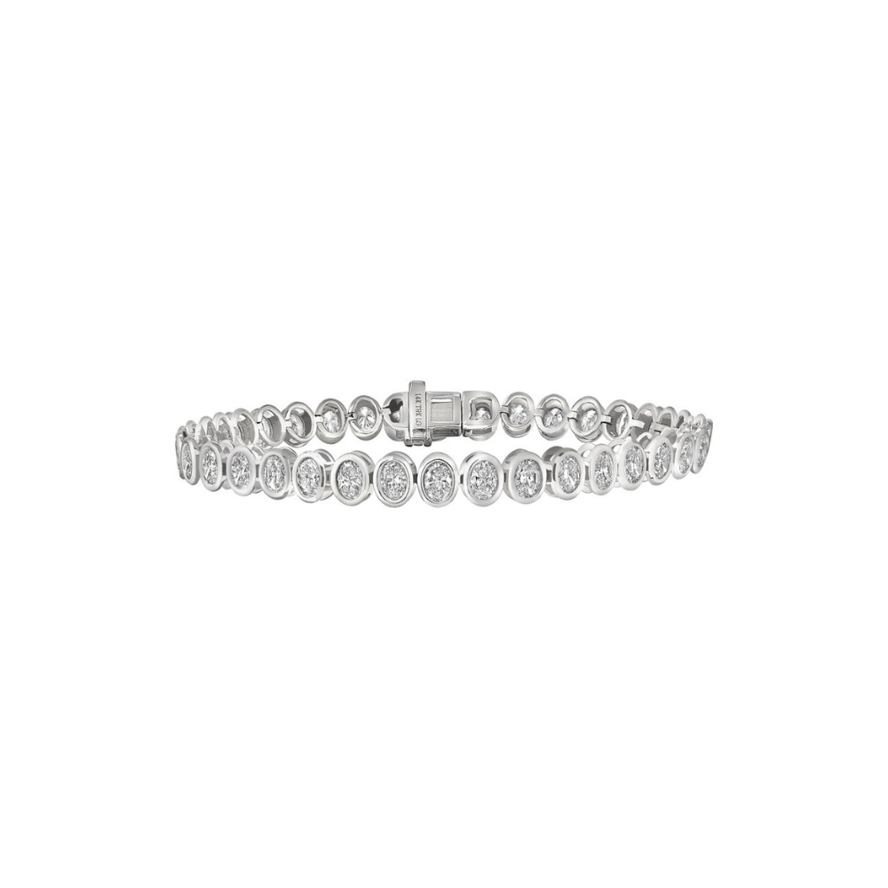 Oval Bezel Tennis Bracelet