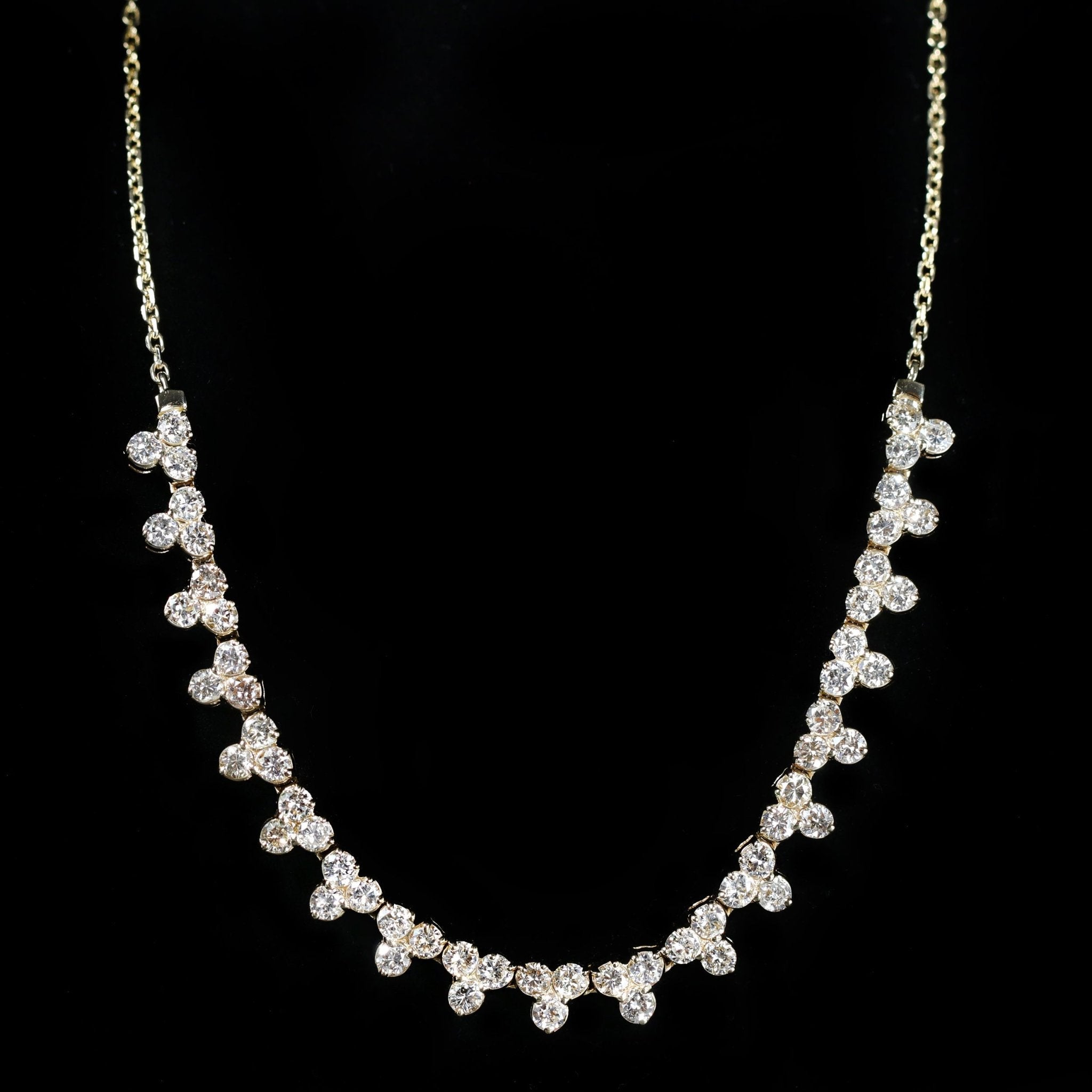 Yellow Gold 2.91 CT Diamond Necklace