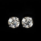 White Gold 5.77 CTW Smoky Quartz Stud Earrings