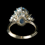 Yellow Gold 7.34 Carat Topaz, Sapphire, and Diamond Ring