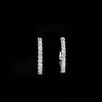 White Gold 0.54 CTW Diamond Hoop Earrings