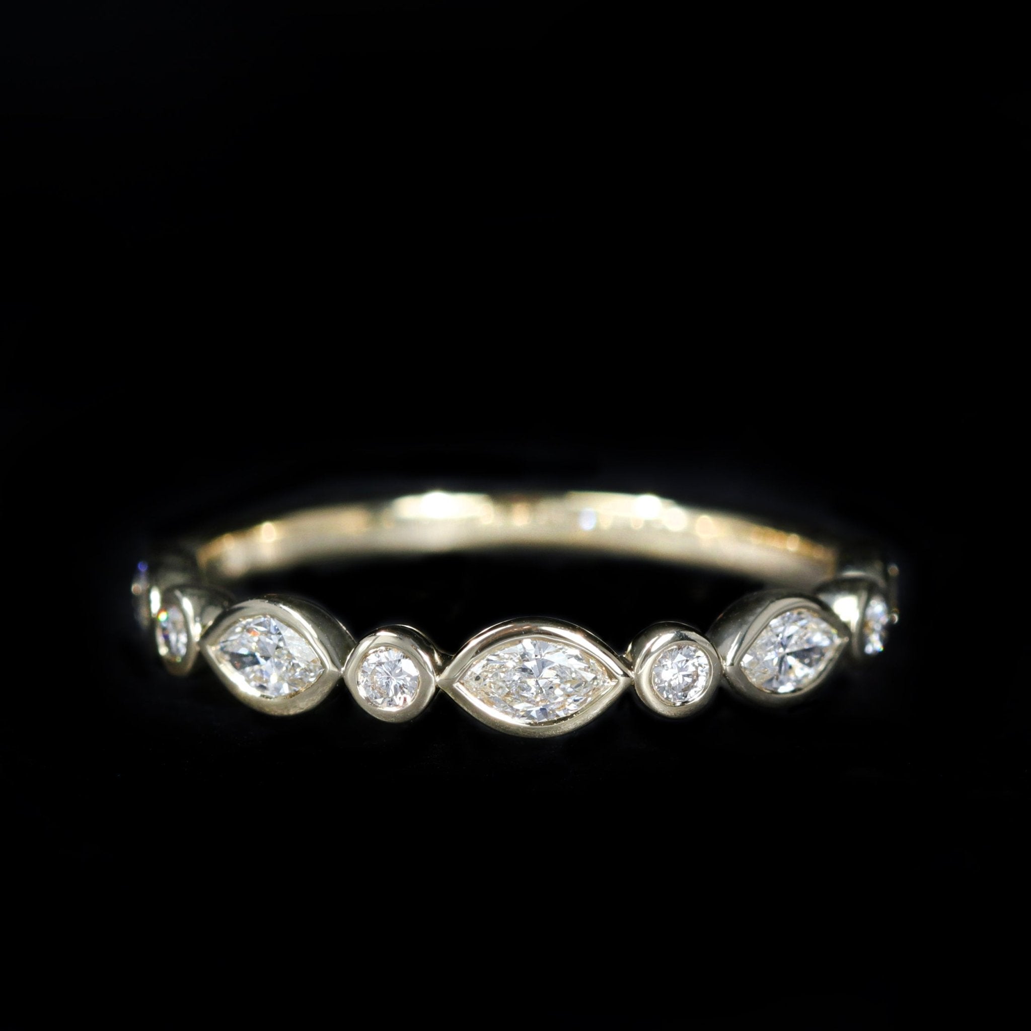 Marquise and Round Diamond Band