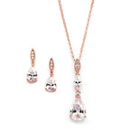 Alexa Rose Gold Diamond Pendant Set